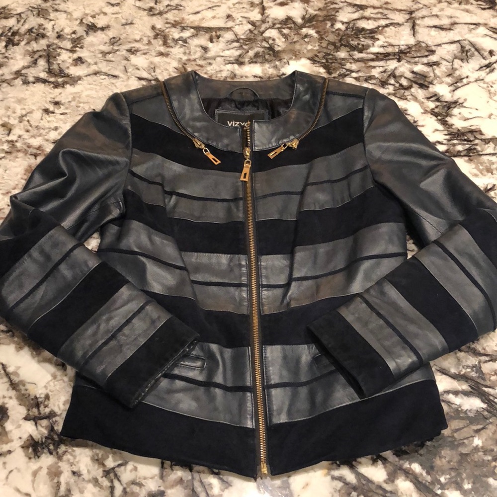 Genuine Leather and Suede Jacket